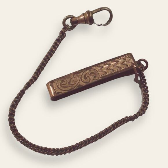 Vintage Art Deco Marked DB Watch FOB Chain for Pocket Watch or Keys - Picture 1 of 8